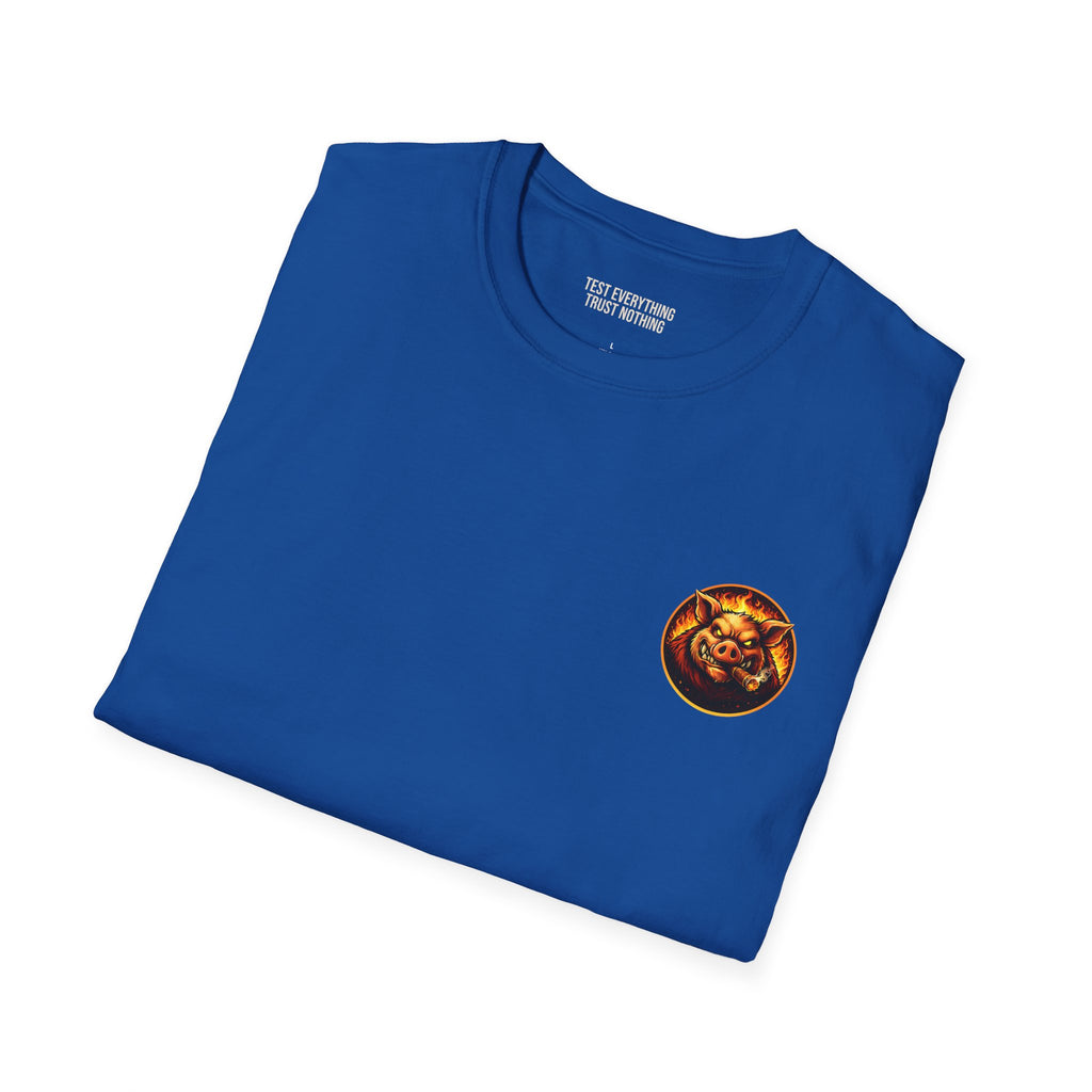 BBQ Test Pit I Like Big Butts soft tee mockup