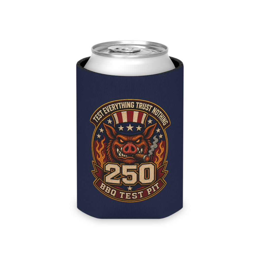 BBQ Test Pit 250 Years of Freedom can cooler mockup