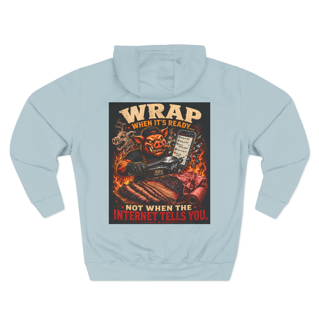 BBQ Test Pit Wrap When It's Ready hoodie mockup