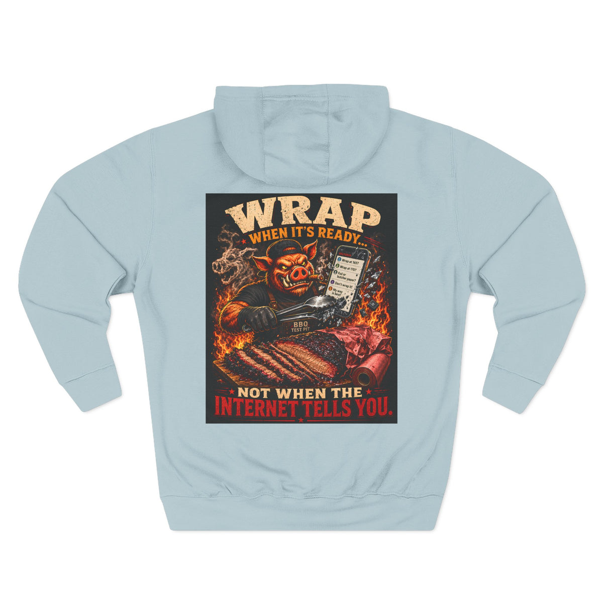 BBQ Test Pit Wrap When It's Ready hoodie mockup
