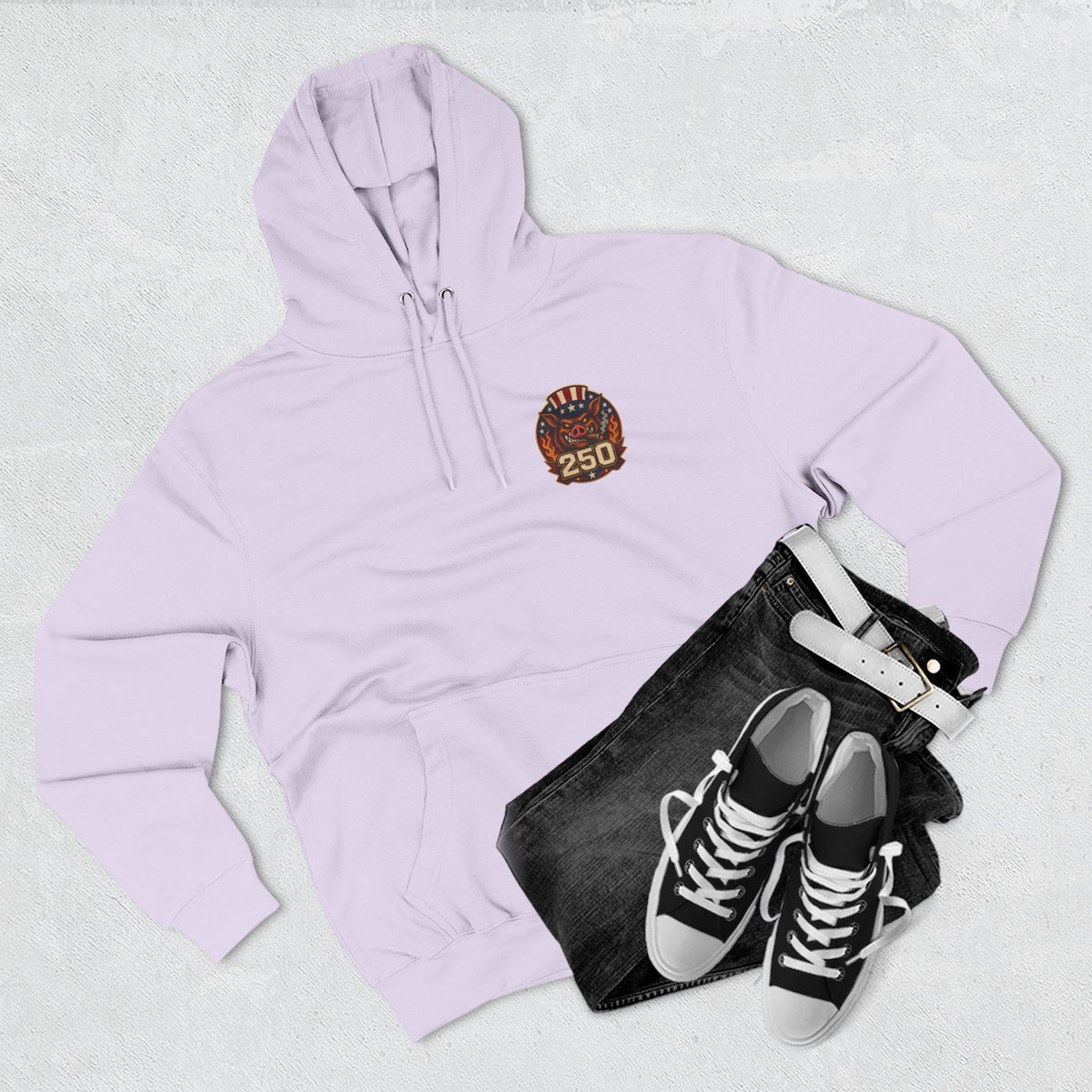 BBQ Test Pit 250 Years of Freedom hoodie mockup