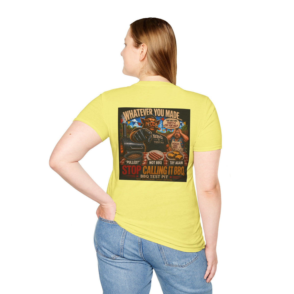 BBQ Test Pit Stop Calling It BBQ tee mockup