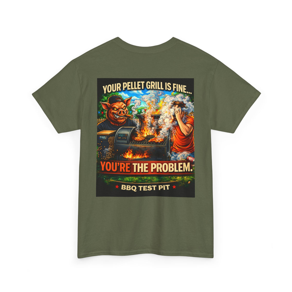 BBQ Test Pit Your Pellet Grill Is Fine tee mockup