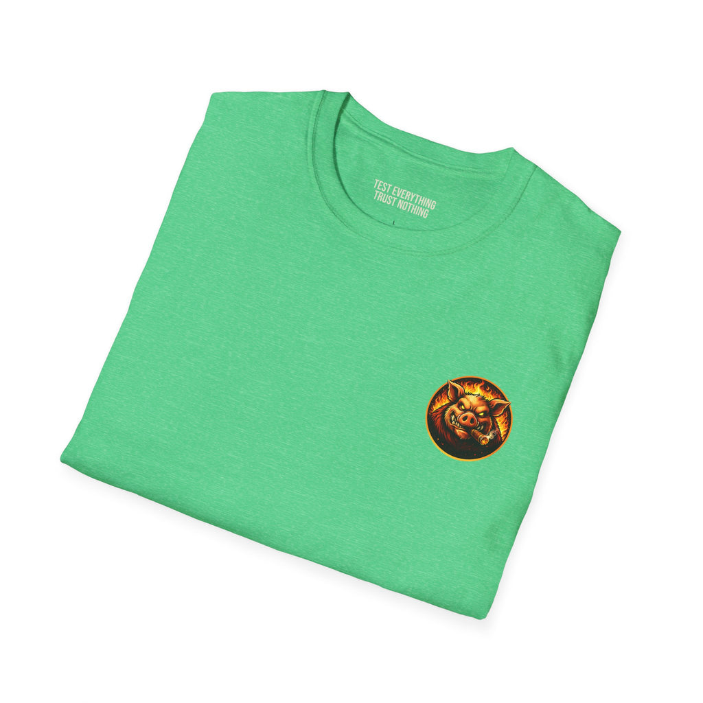 BBQ Test Pit Stop Staring At My Rack soft tee mockup