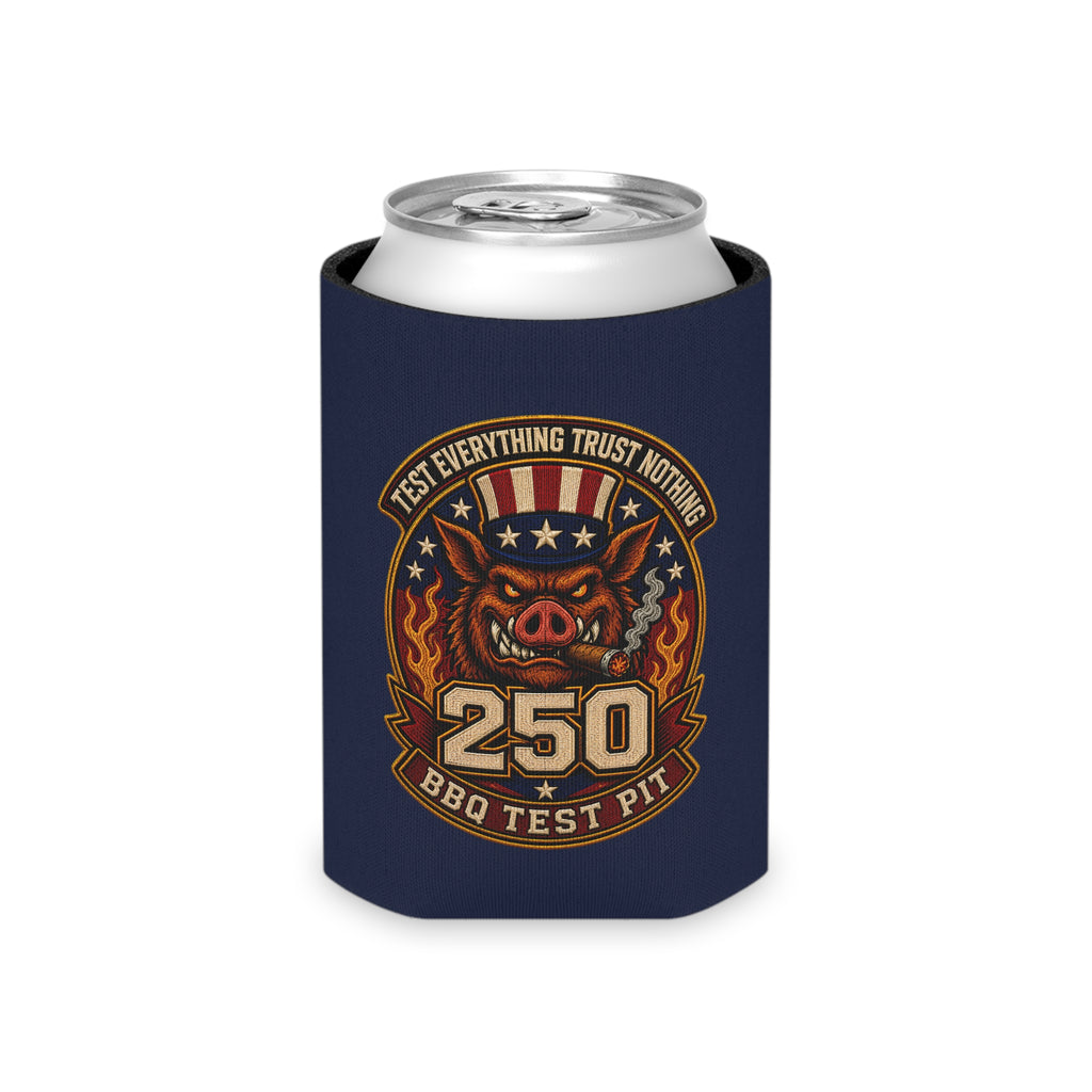 BBQ Test Pit 250 Years of Freedom can cooler mockup