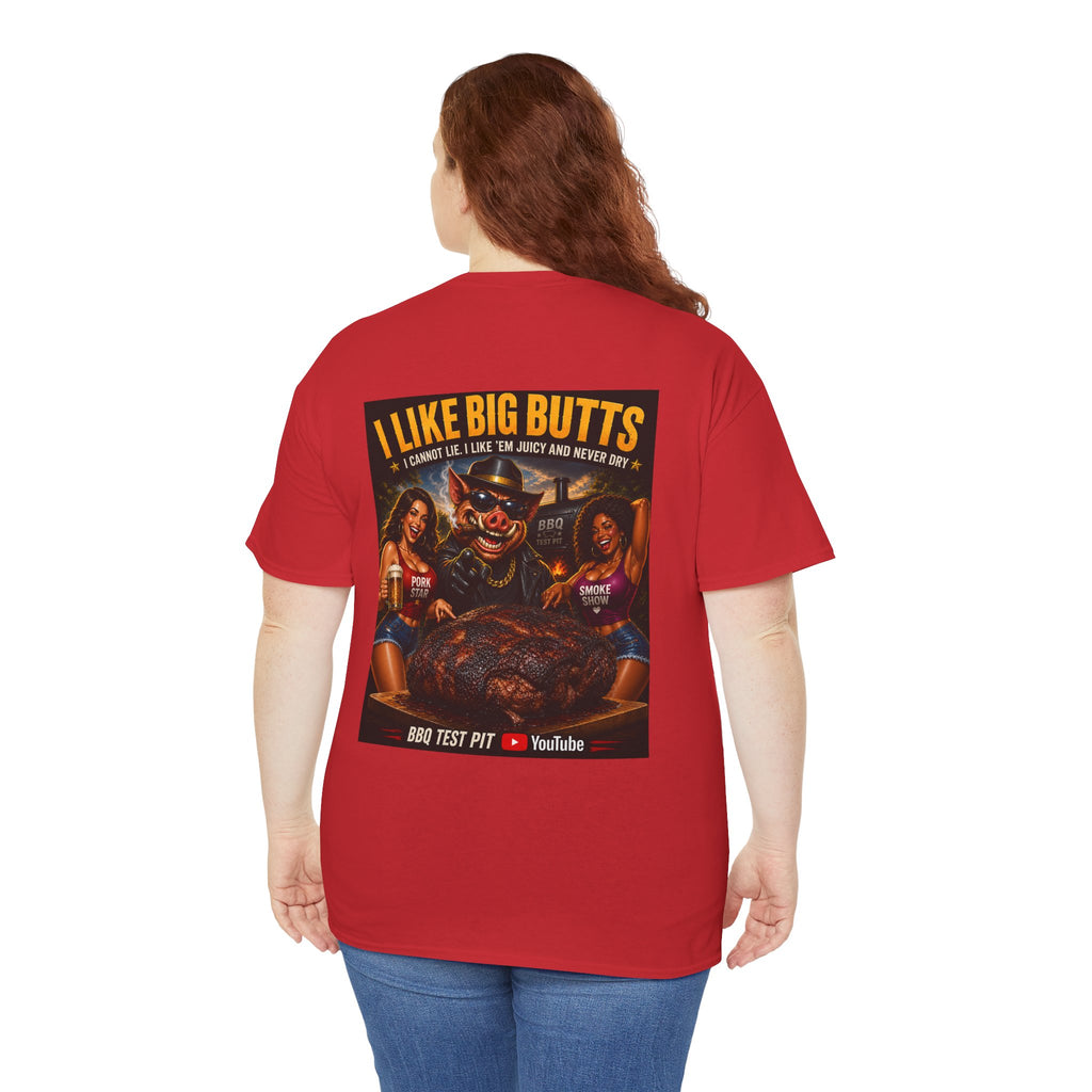 BBQ Test Pit I Like Big Butts tee mockup