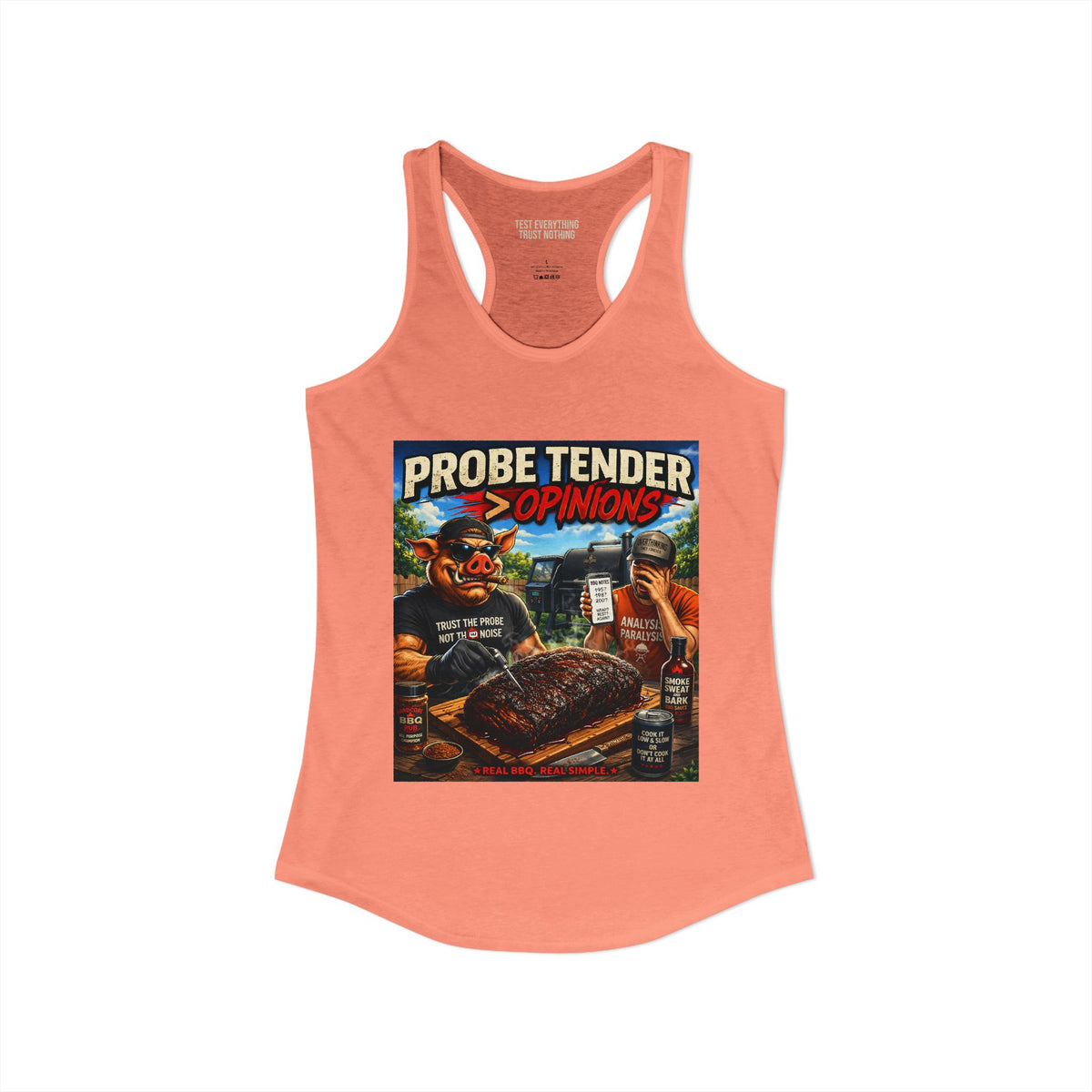 BBQ Test Pit Probe Tender Opinions women's tank mockup