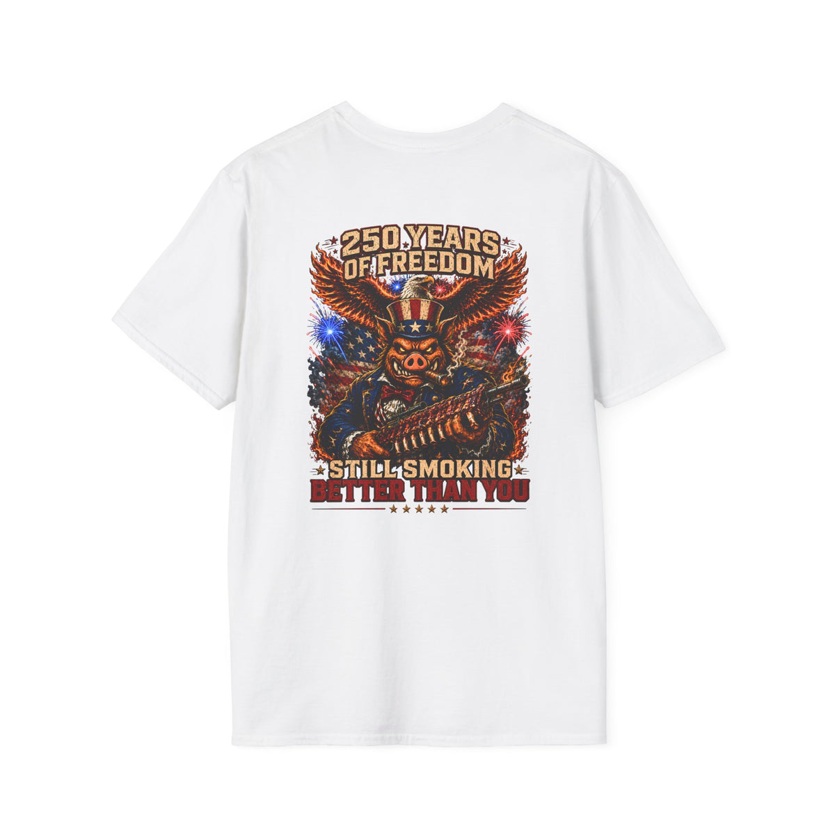 BBQ Test Pit 250 Years of Freedom tee mockup