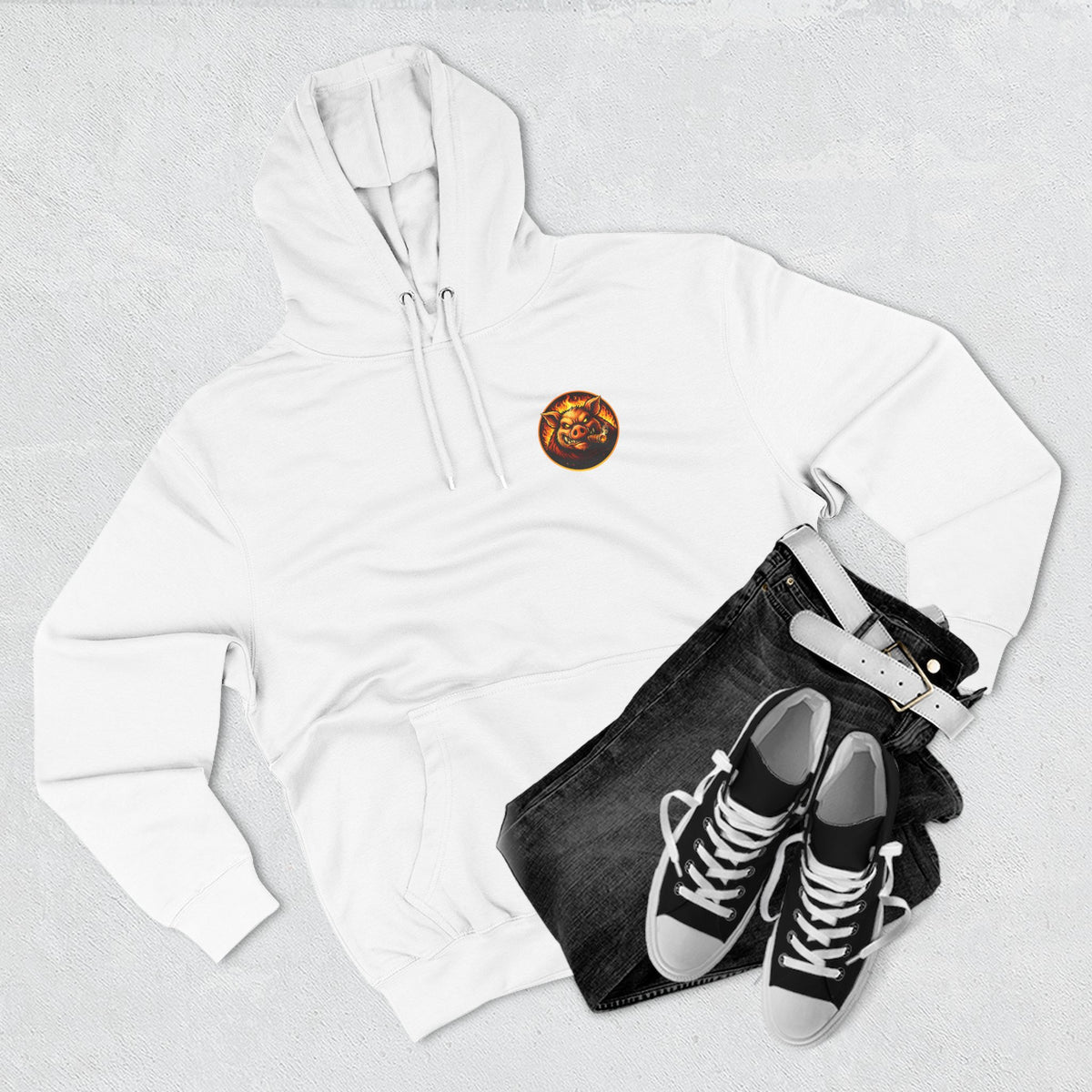 BBQ Test Pit I Like Big Butts hoodie mockup