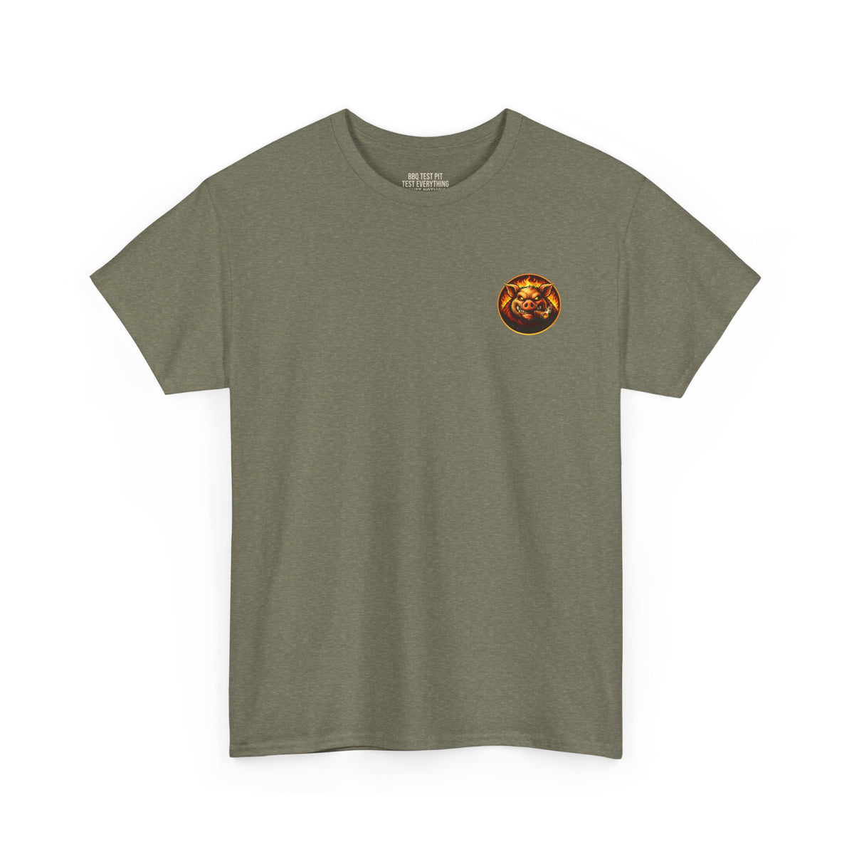BBQ Test Pit Stop Calling It BBQ heavy tee mockup