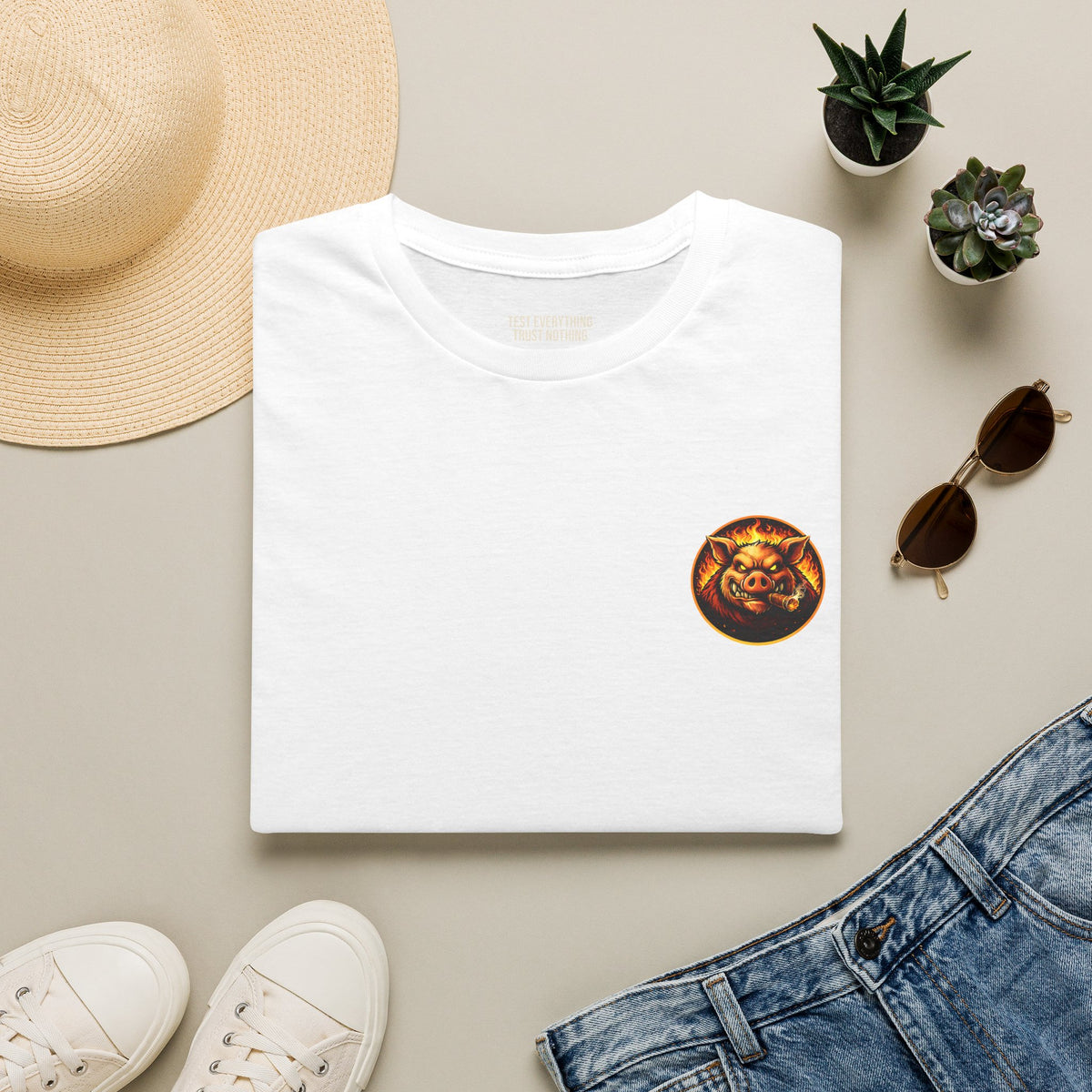 BBQ Test Pit Wrap When It's Ready tee mockup
