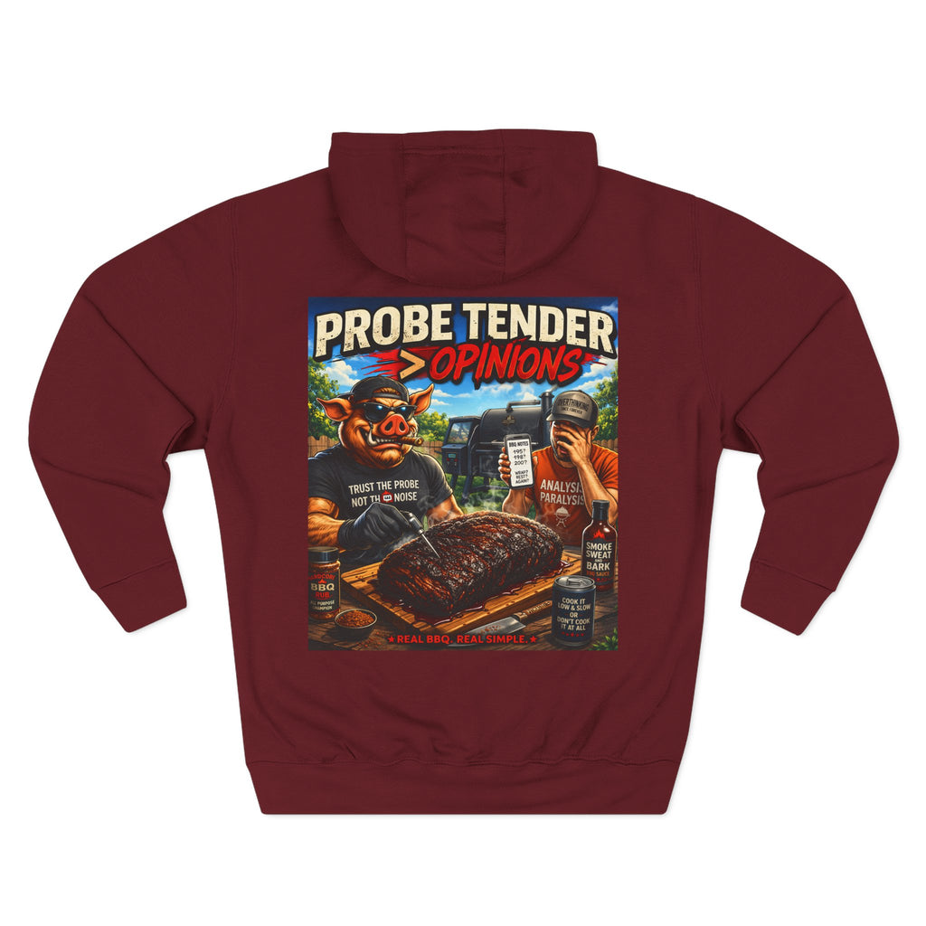 BBQ Test Pit Probe Tender Opinions hoodie mockup