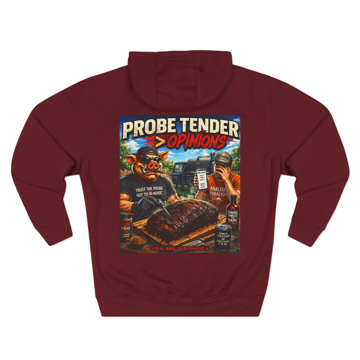 BBQ Test Pit Probe Tender Opinions hoodie mockup
