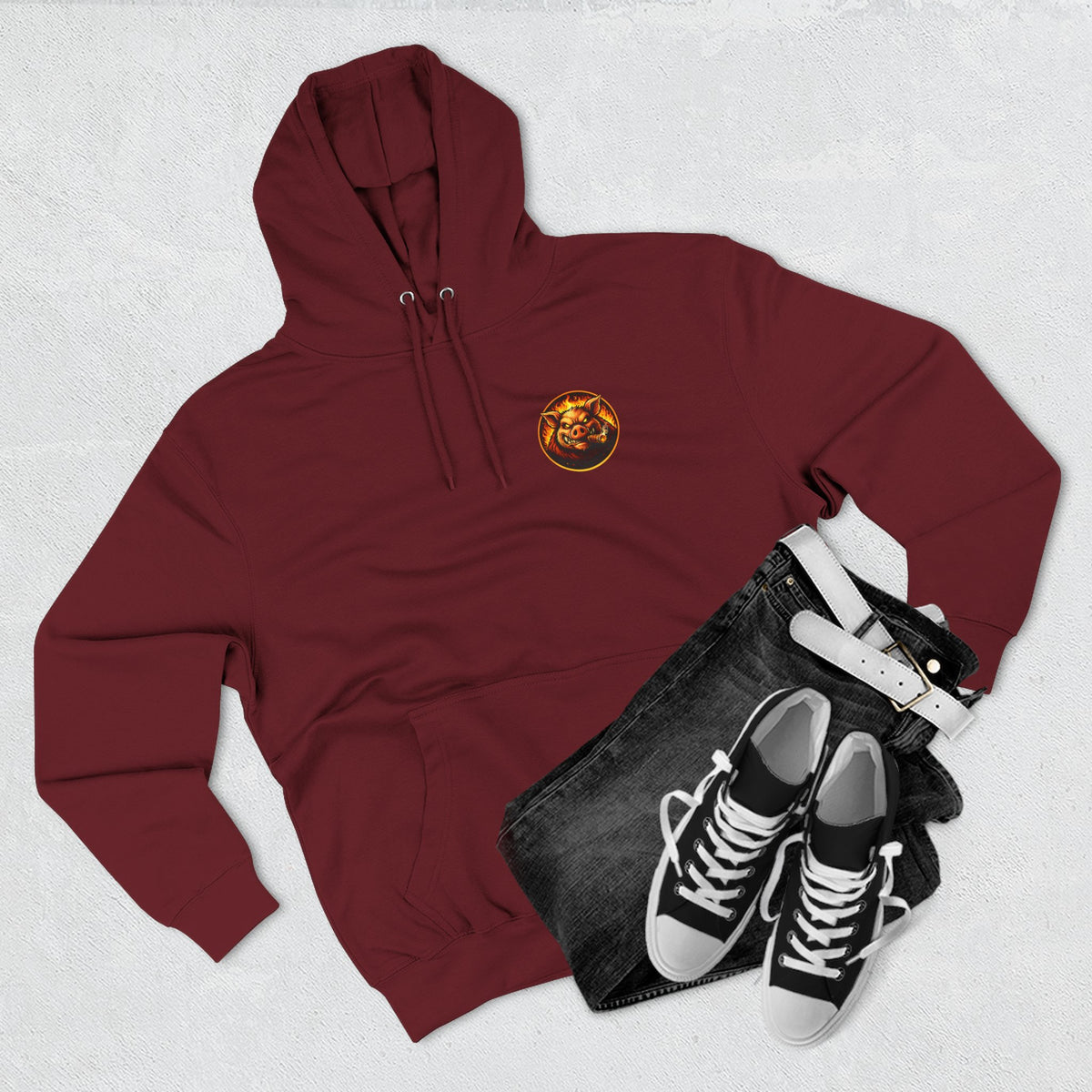 BBQ Test Pit Stop Staring At My Rack hoodie mockup