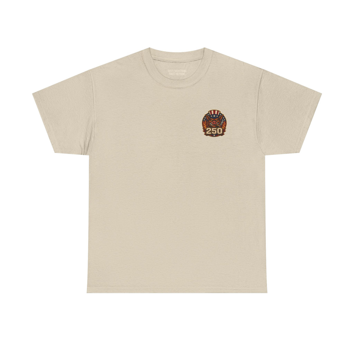 BBQ Test Pit 250 Years of Freedom soft tee mockup