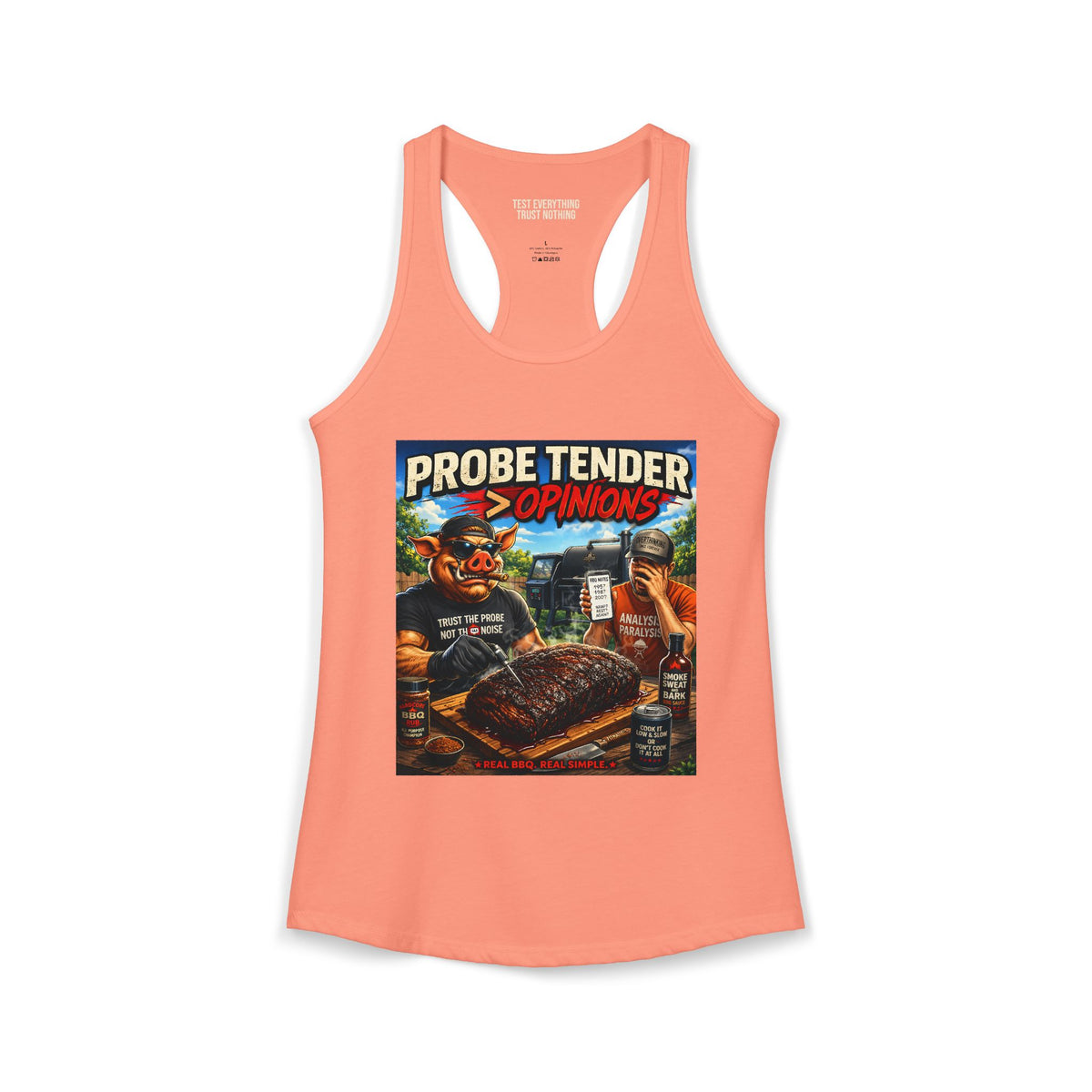 BBQ Test Pit Probe Tender Opinions women's tank mockup