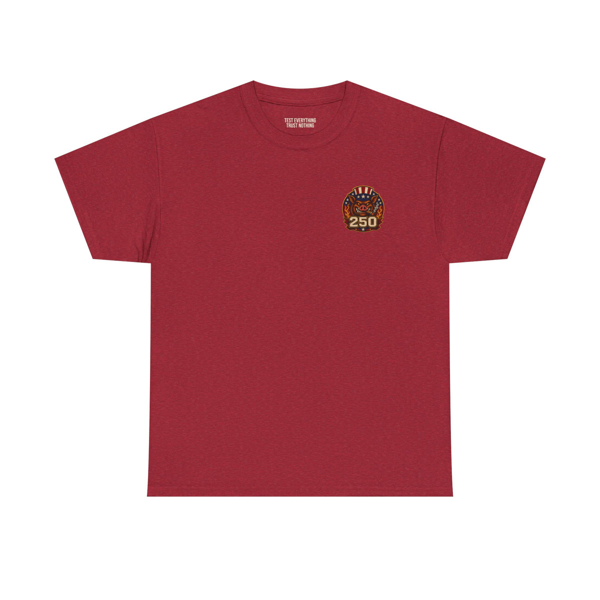 BBQ Test Pit 250 Years of Freedom soft tee mockup