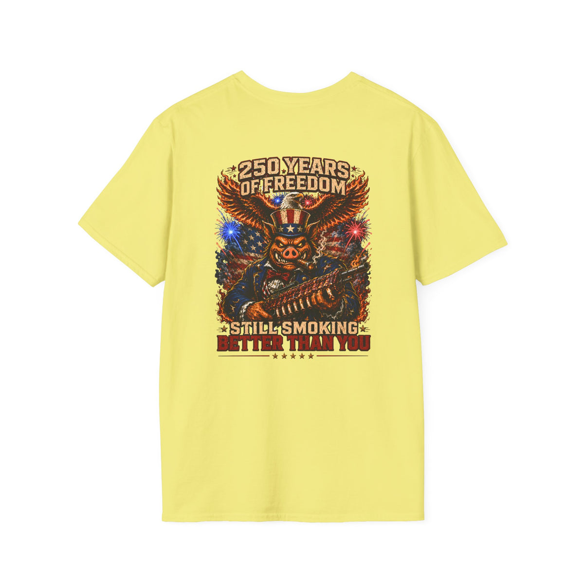 BBQ Test Pit 250 Years of Freedom tee mockup