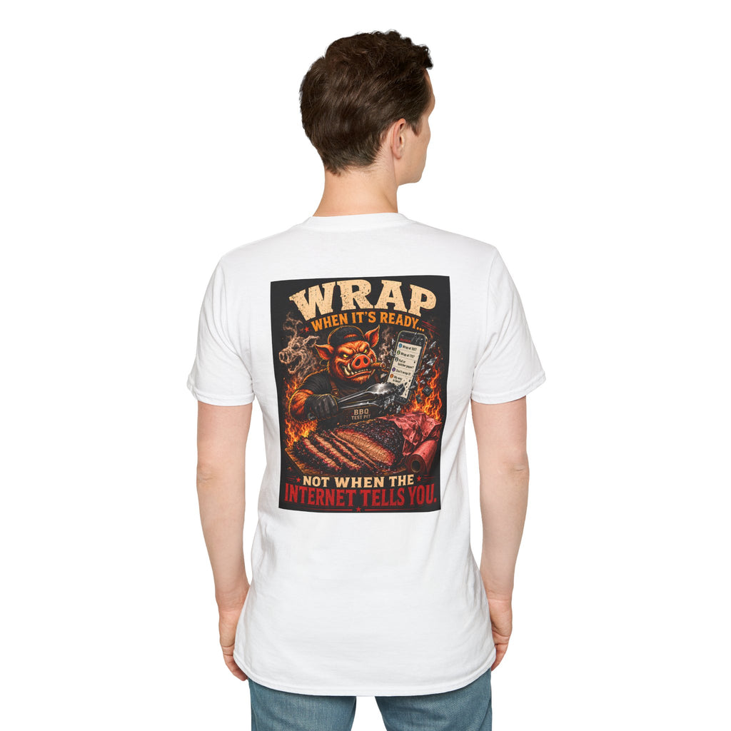 BBQ Test Pit Wrap When It's Ready tee mockup