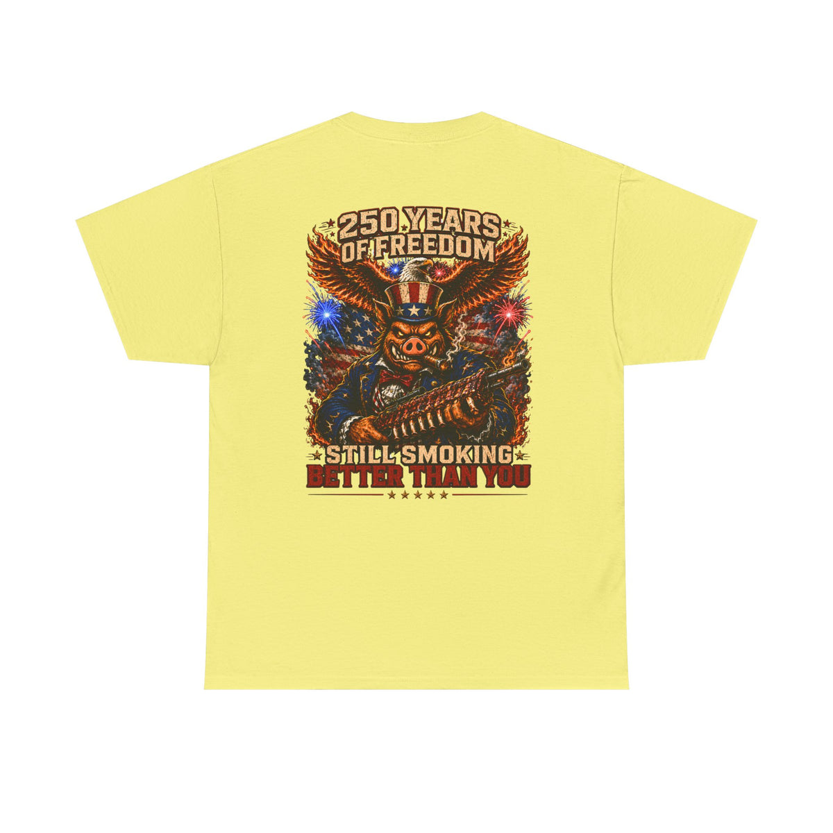 BBQ Test Pit 250 Years of Freedom soft tee mockup
