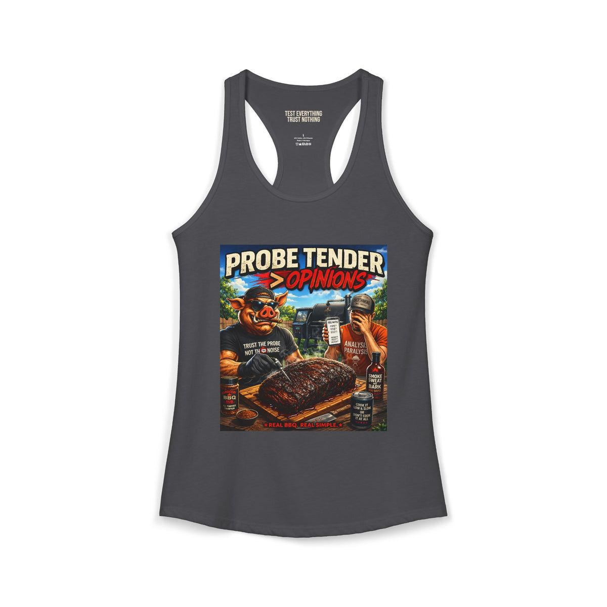 BBQ Test Pit Probe Tender Opinions women's tank mockup