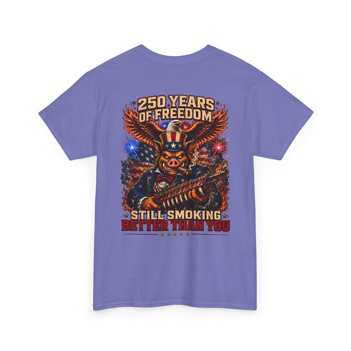 BBQ Test Pit 250 Years of Freedom soft tee mockup