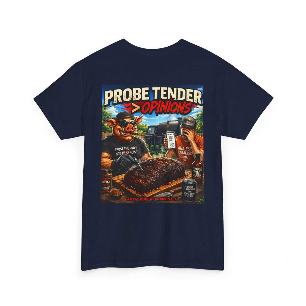 BBQ Test Pit Probe Tender Opinions heavy tee mockup