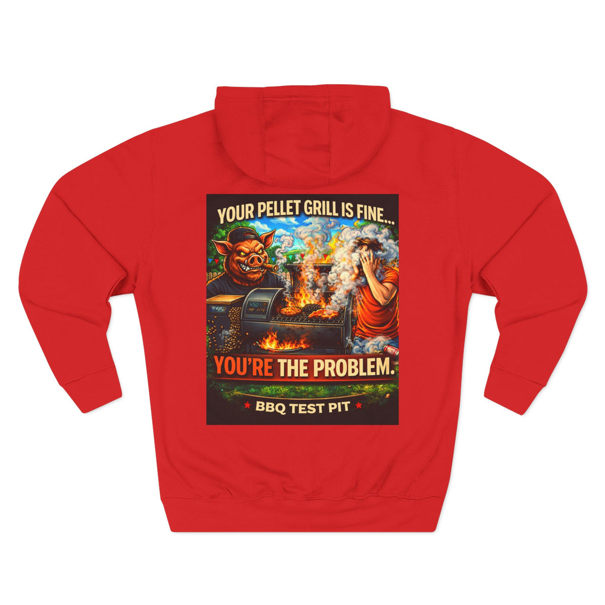 BBQ Test Pit Your Pellet Grill Is Fine hoodie mockup