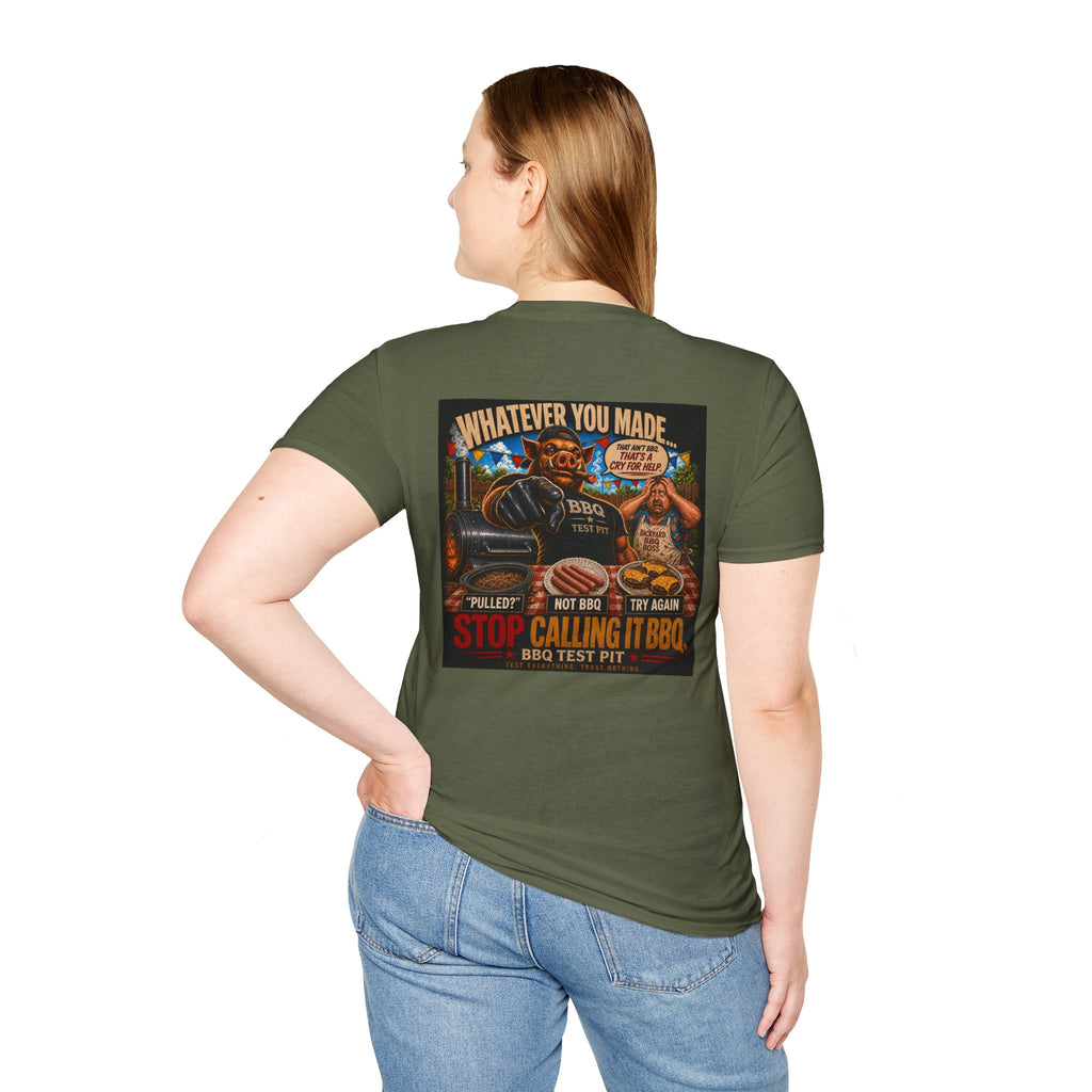 BBQ Test Pit Stop Calling It BBQ tee mockup