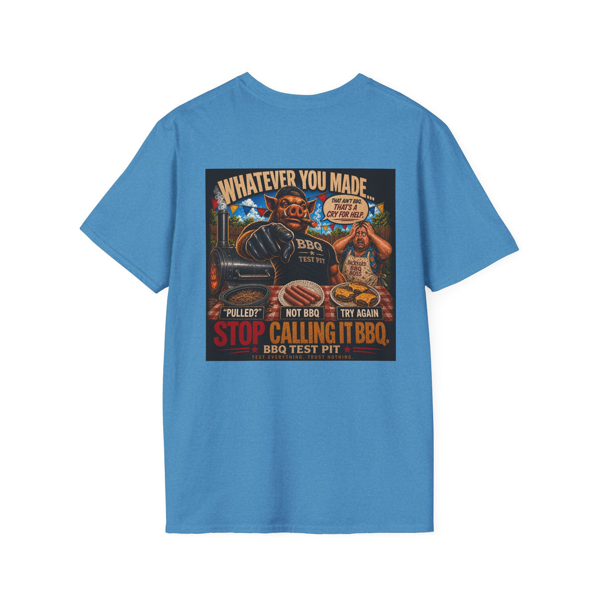 BBQ Test Pit Stop Calling It BBQ tee mockup