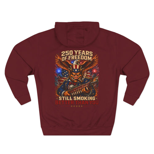 BBQ Test Pit 250 Years of Freedom hoodie mockup