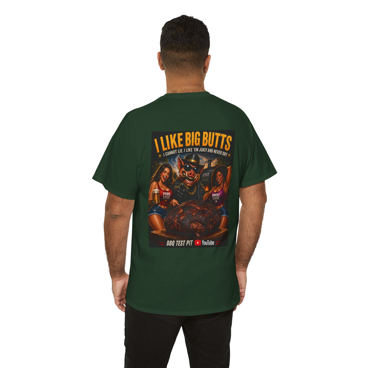 BBQ Test Pit I Like Big Butts tee mockup