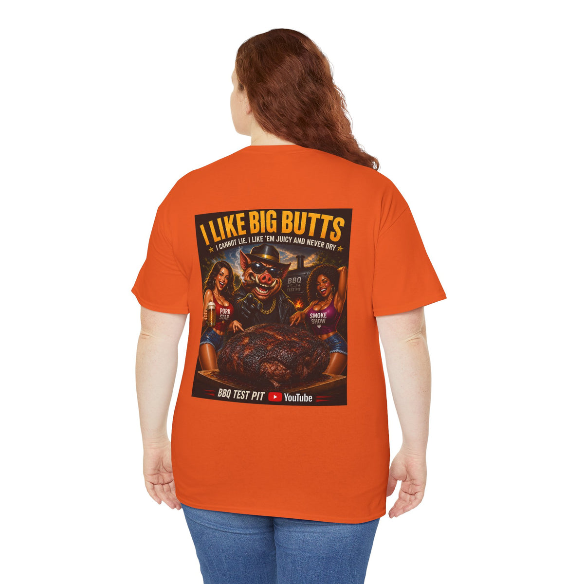 BBQ Test Pit I Like Big Butts tee mockup