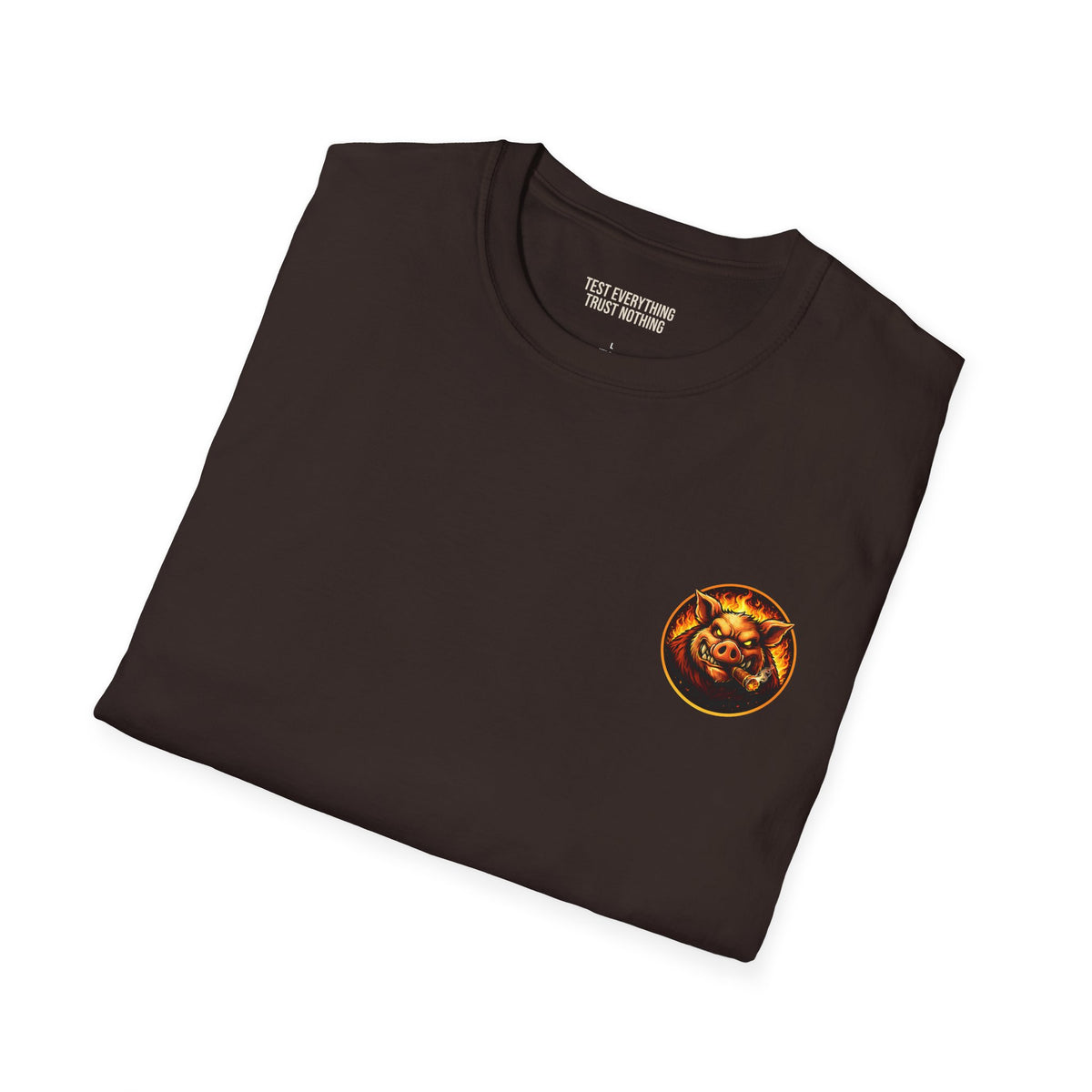 BBQ Test Pit I Like Big Butts soft tee mockup