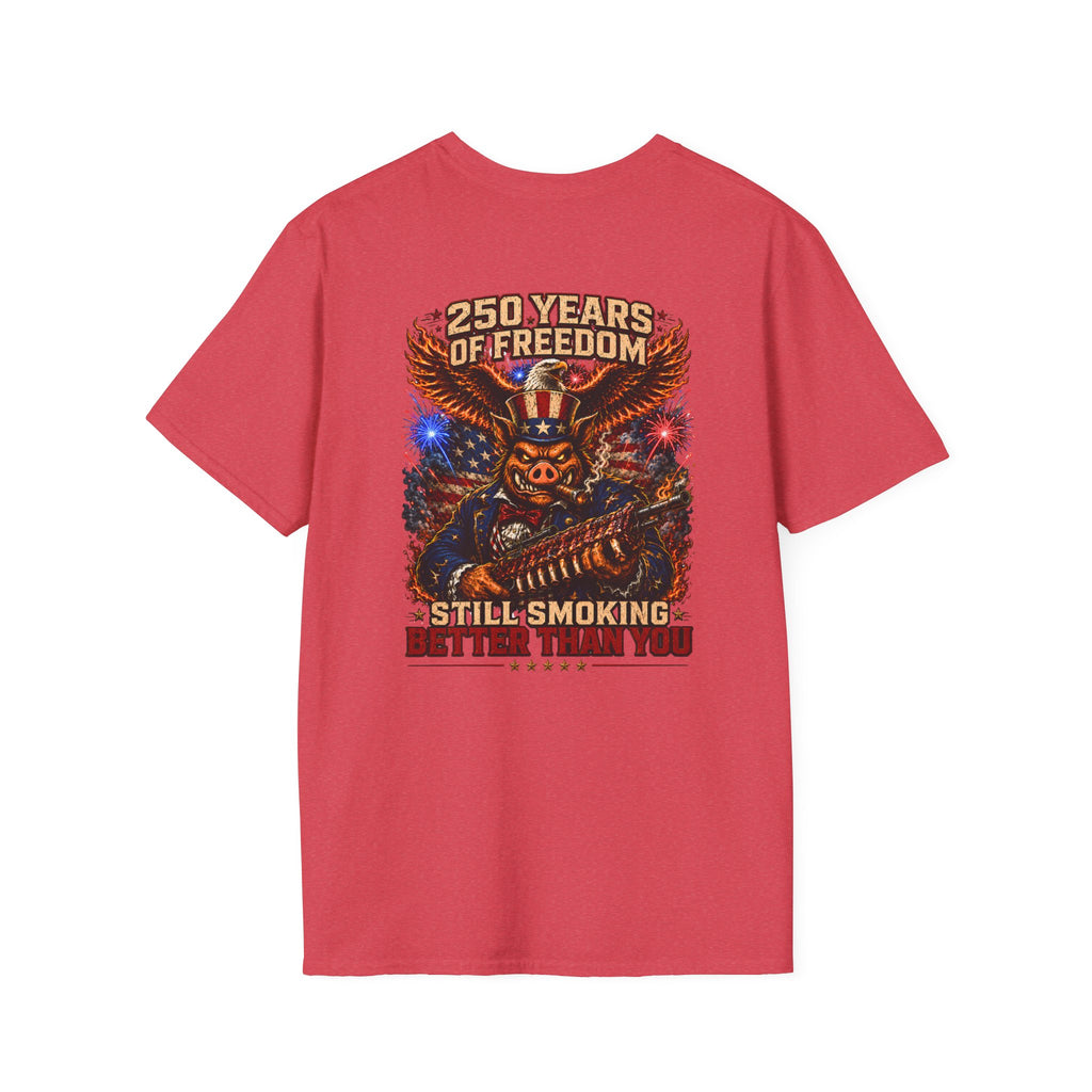 BBQ Test Pit 250 Years of Freedom tee mockup