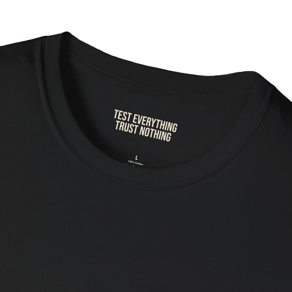 BBQ Test Pit logo soft tee mockup