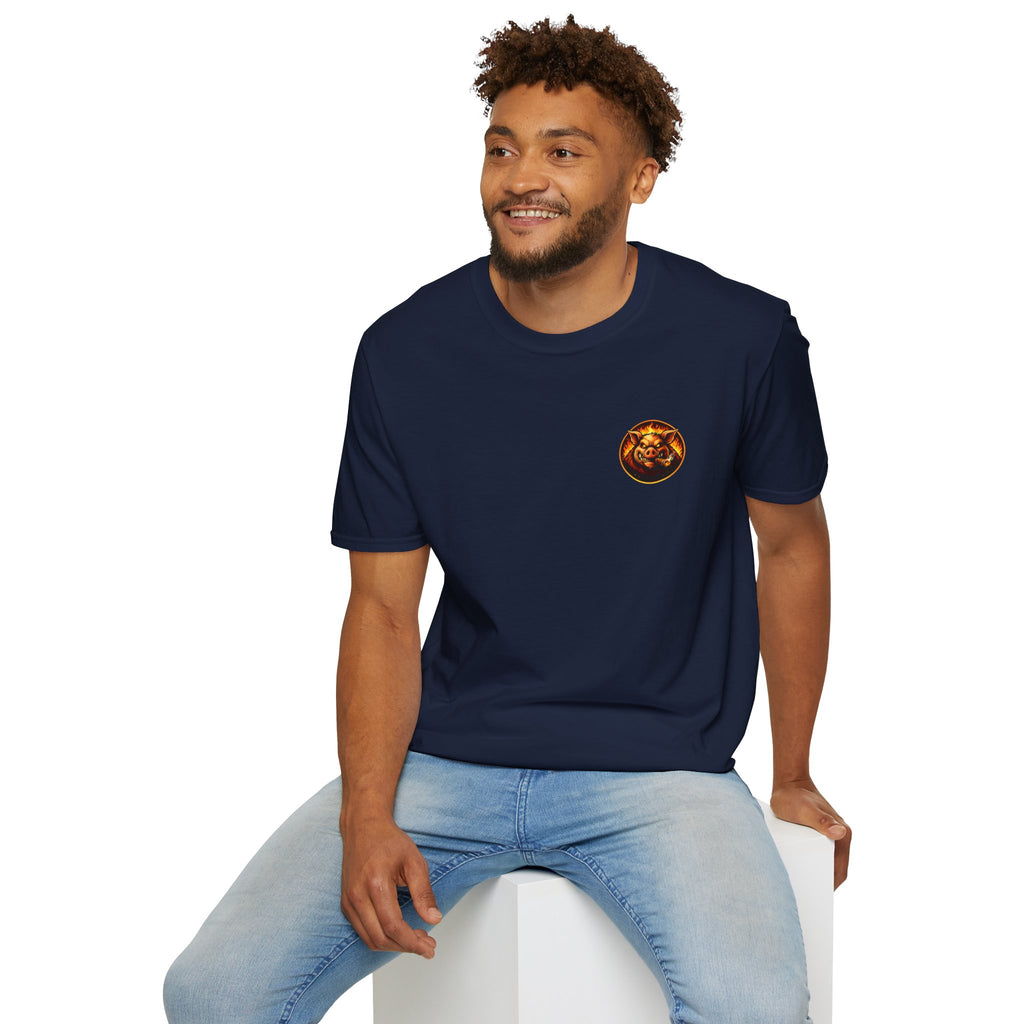 BBQ Test Pit I Like Big Butts soft tee mockup