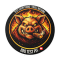 BBQ Test Pit logo sticker mockup