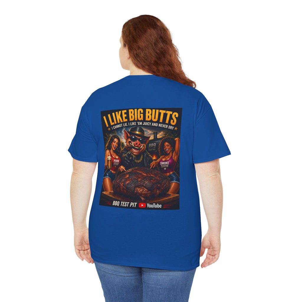 BBQ Test Pit I Like Big Butts tee mockup