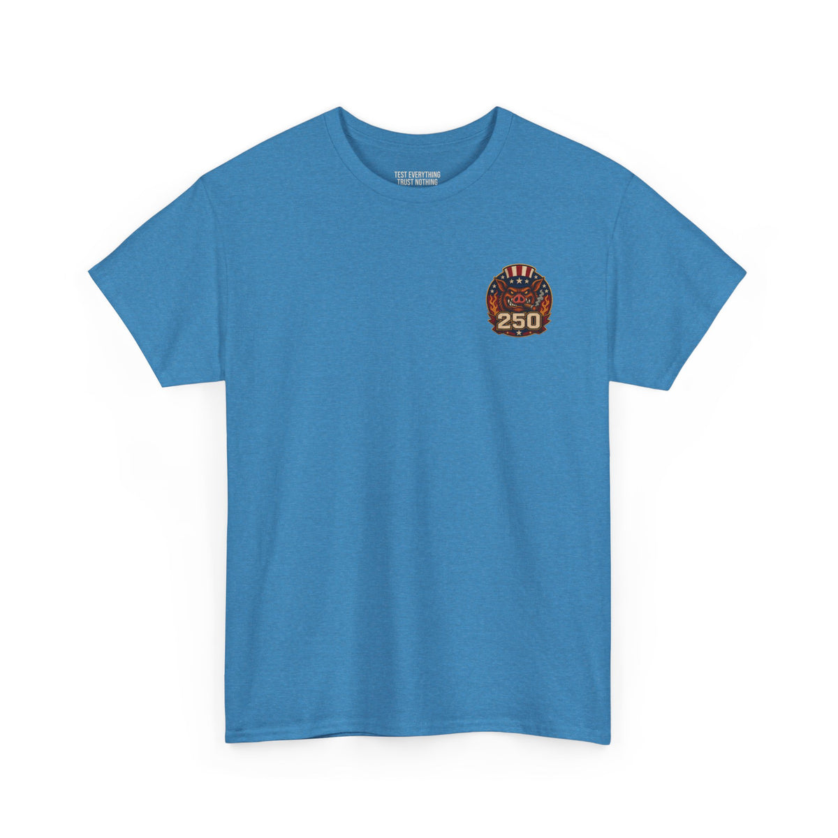 BBQ Test Pit 250 Years of Freedom soft tee mockup