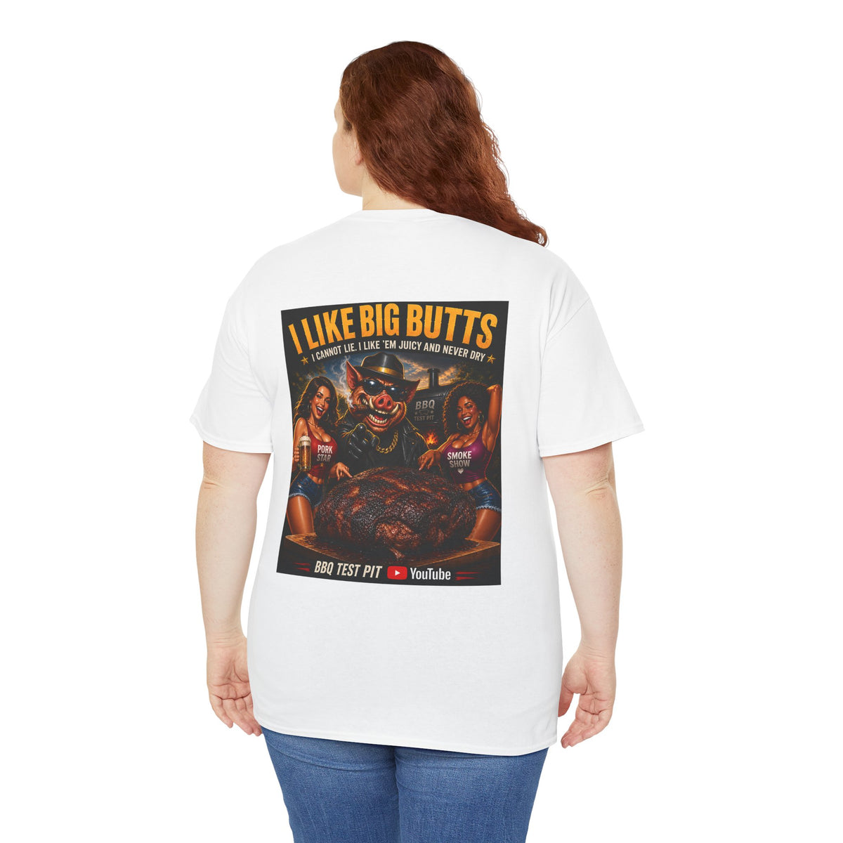 BBQ Test Pit I Like Big Butts tee mockup