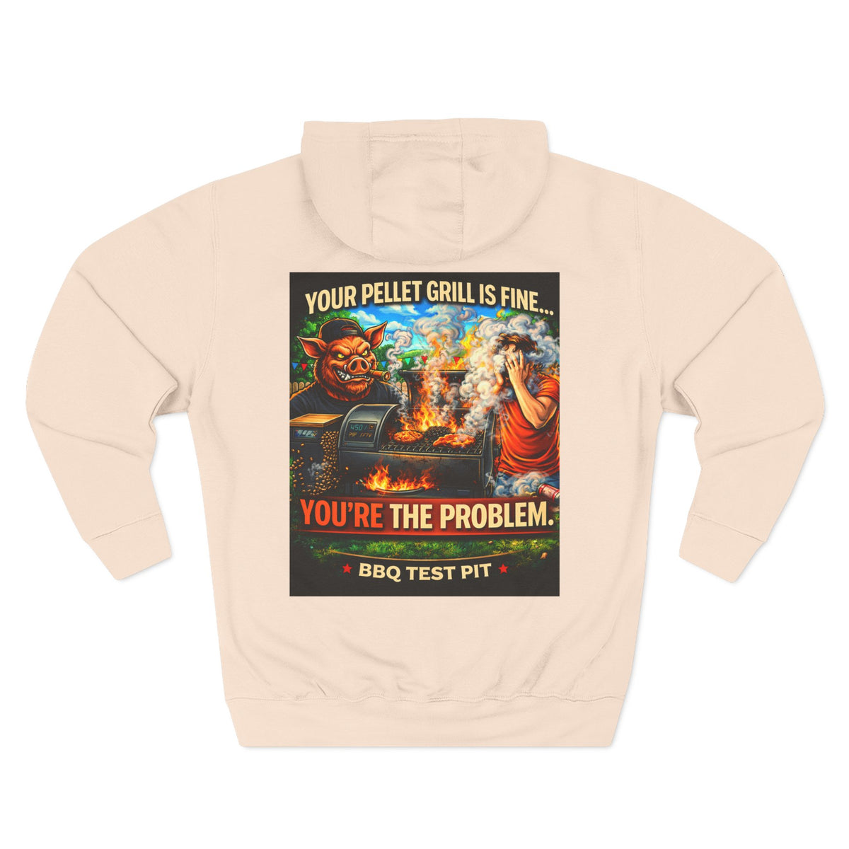 BBQ Test Pit Your Pellet Grill Is Fine hoodie mockup