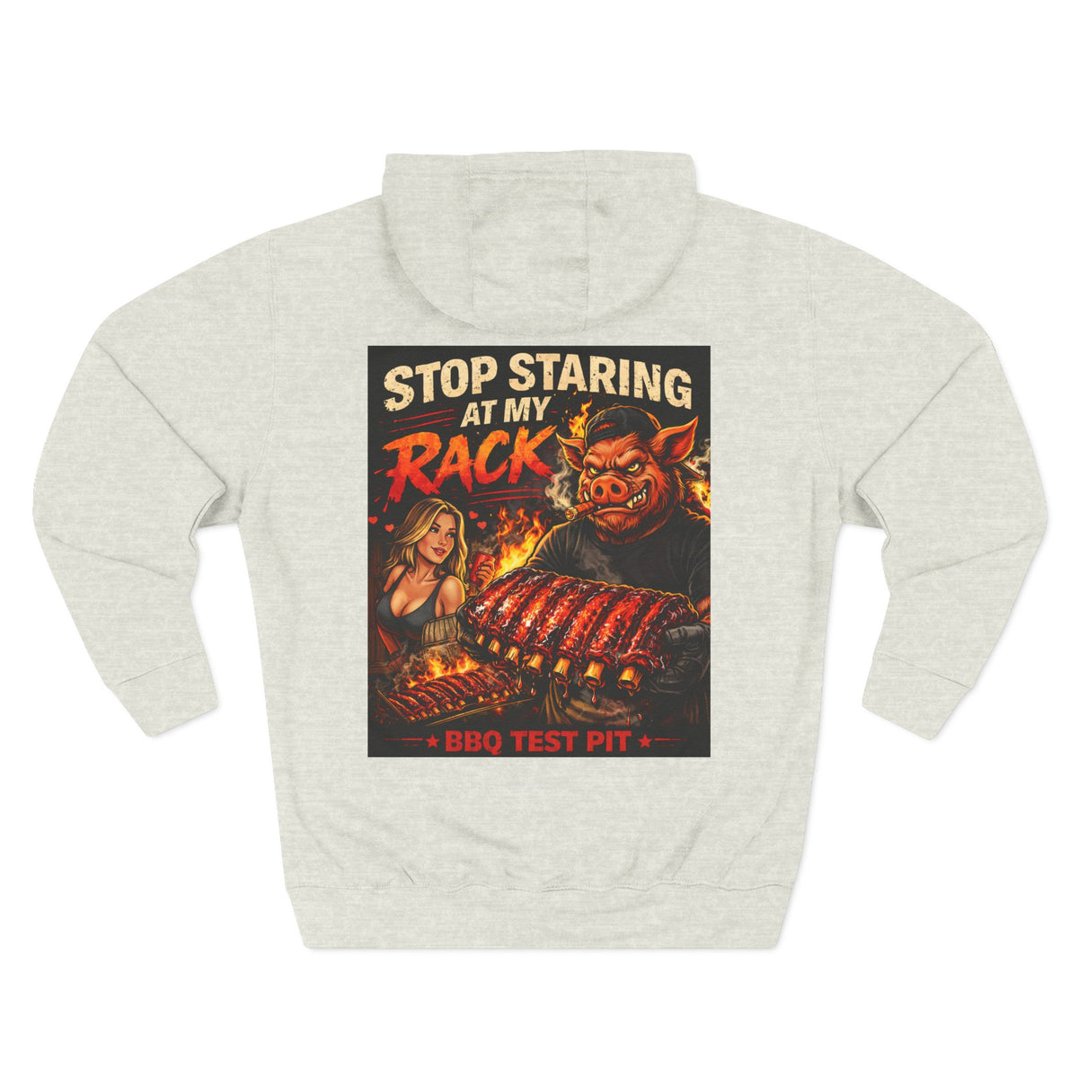 BBQ Test Pit Stop Staring At My Rack hoodie mockup