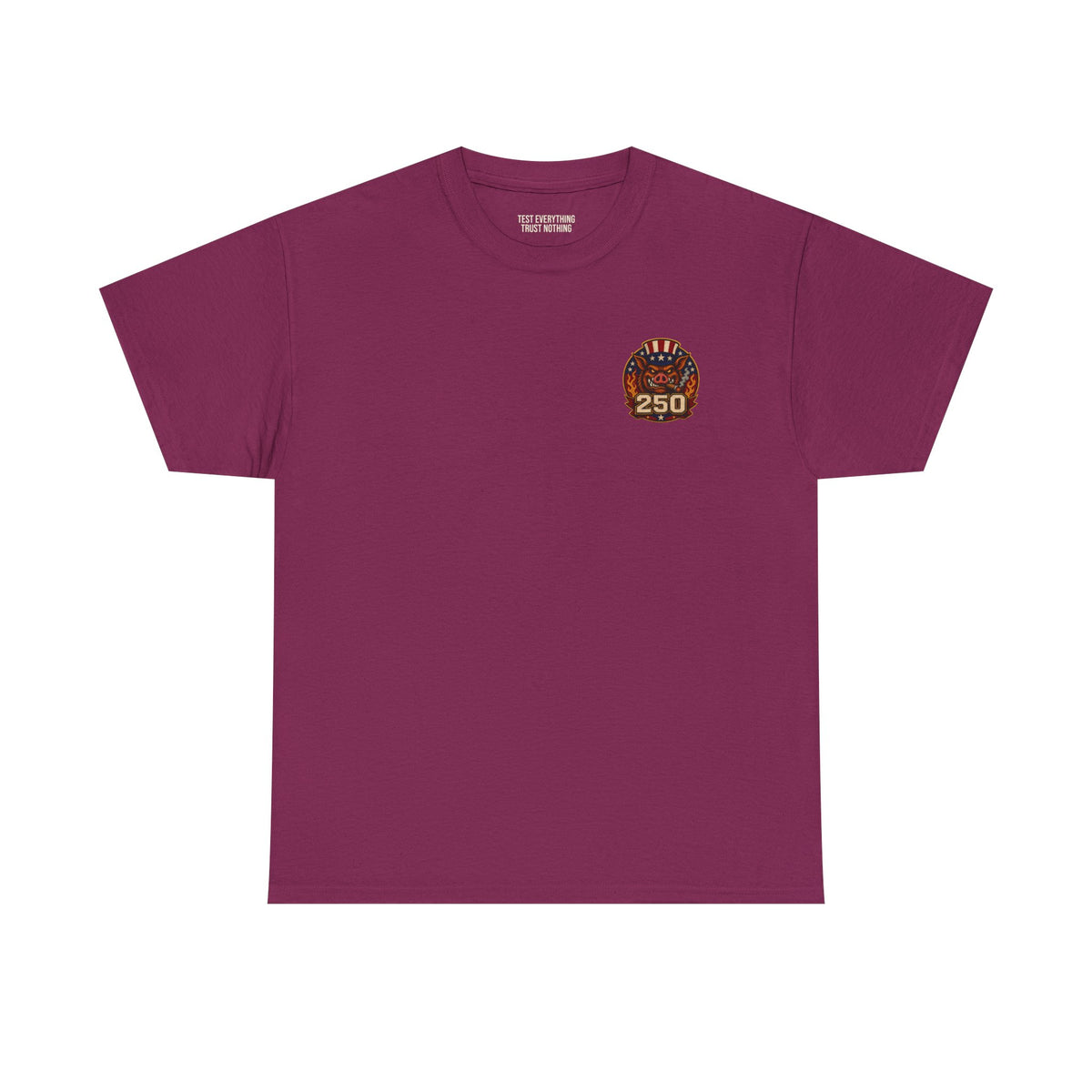 BBQ Test Pit 250 Years of Freedom soft tee mockup