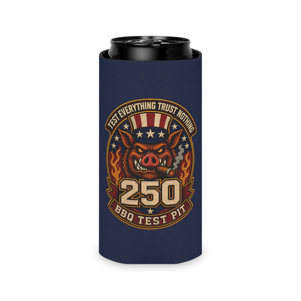BBQ Test Pit 250 Years of Freedom can cooler mockup
