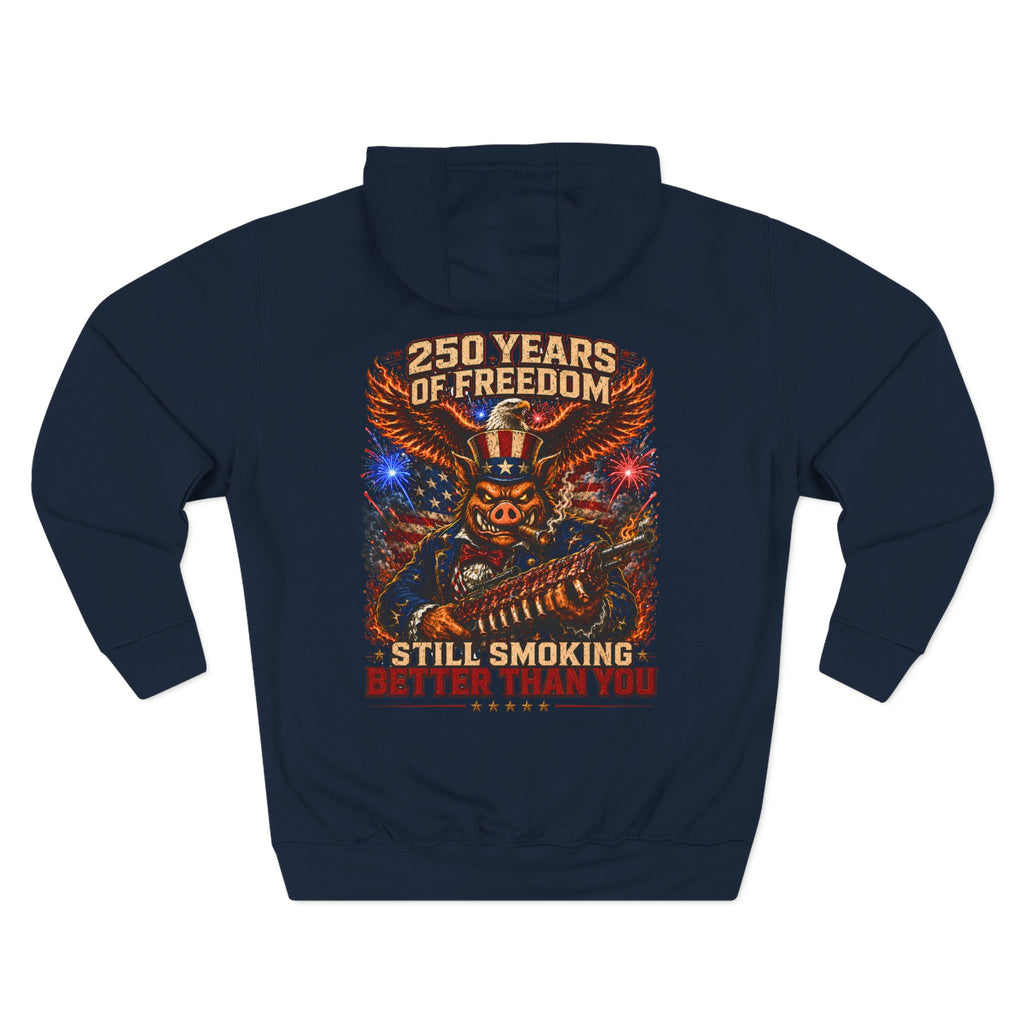 BBQ Test Pit 250 Years of Freedom hoodie mockup