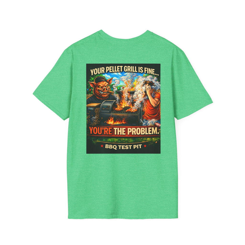 BBQ Test Pit Your Pellet Grill Is Fine soft tee mockup