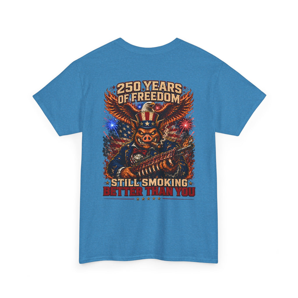 BBQ Test Pit 250 Years of Freedom soft tee mockup