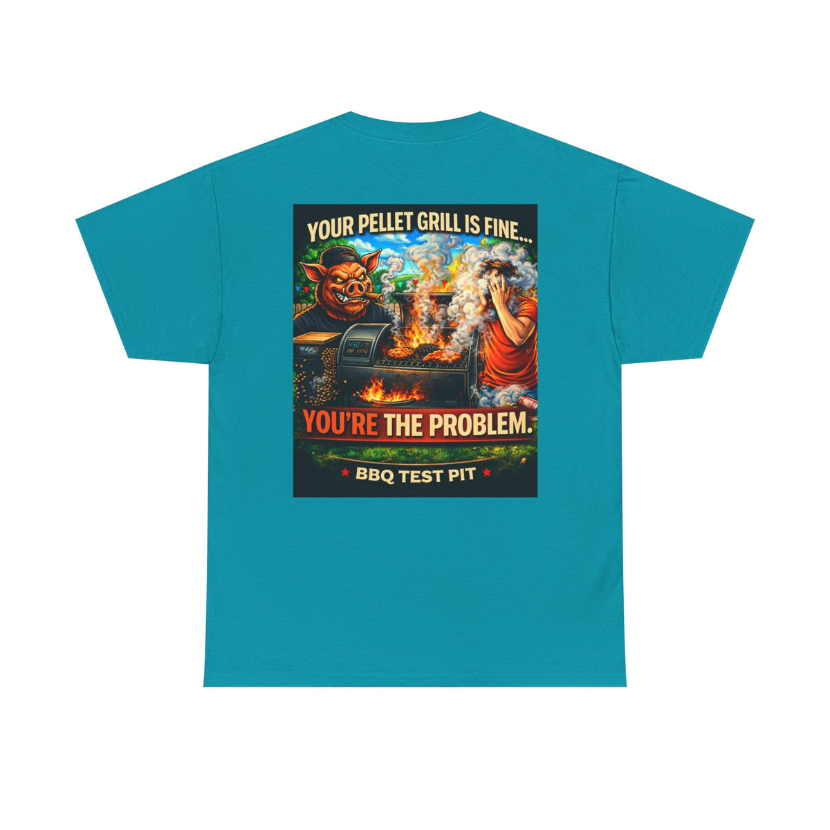 BBQ Test Pit Your Pellet Grill Is Fine tee mockup