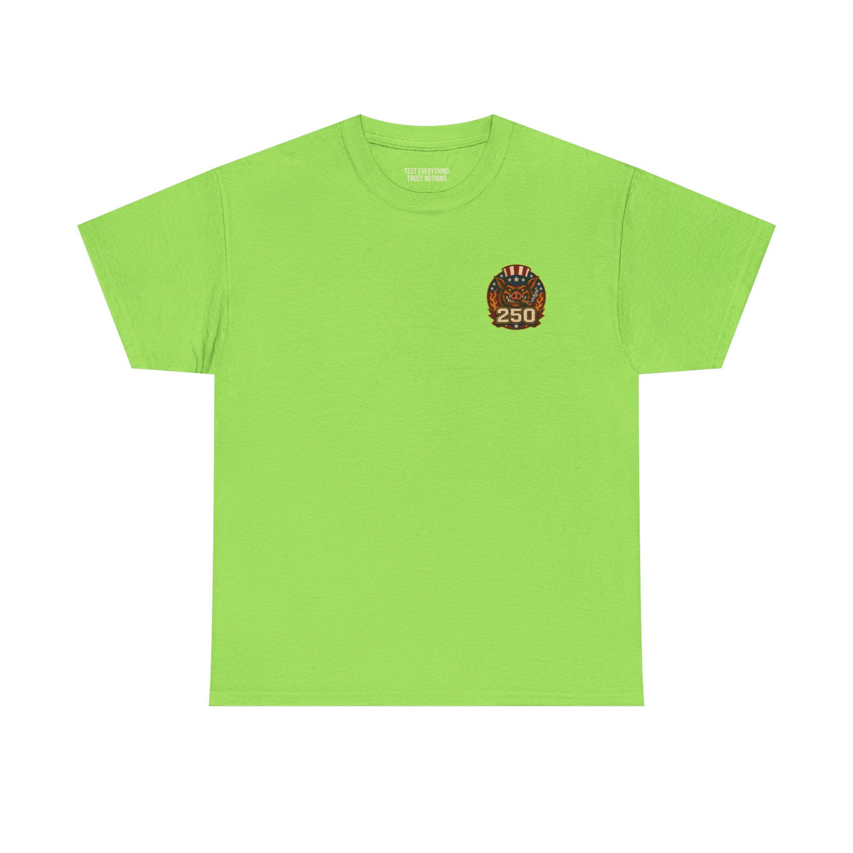 BBQ Test Pit 250 Years of Freedom soft tee mockup